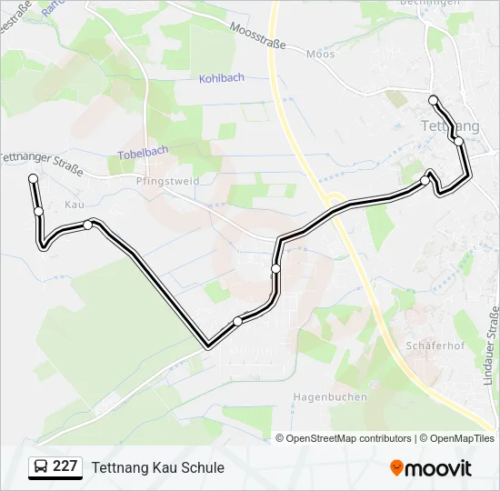 227 Bus Line Map