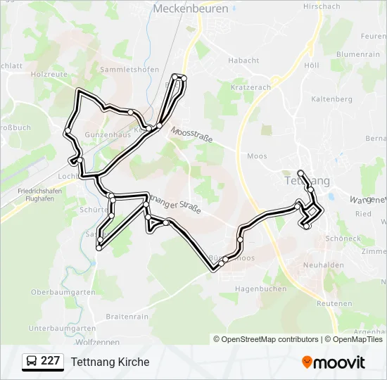 227 Bus Line Map