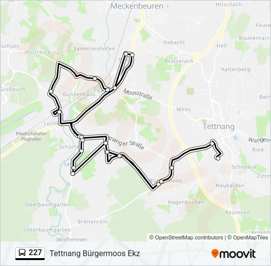 227 Bus Line Map