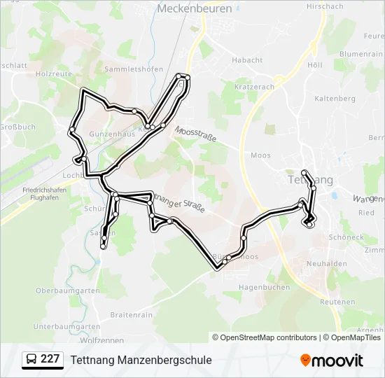 227 Bus Line Map