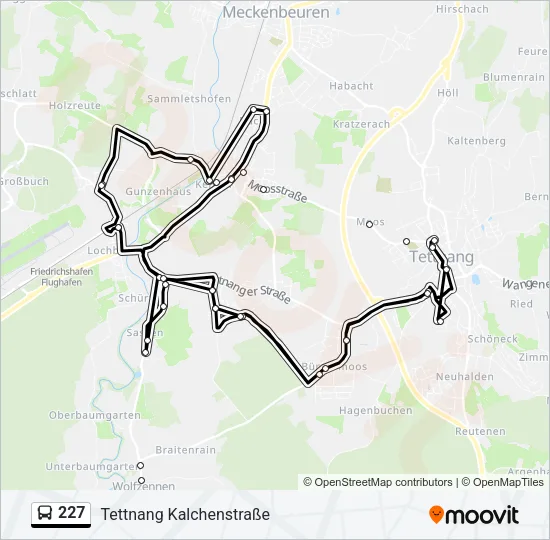 227 Bus Line Map