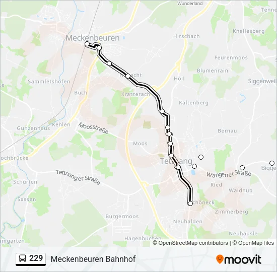 229 Bus Line Map