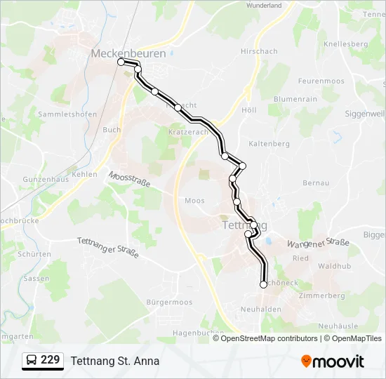 229 Bus Line Map