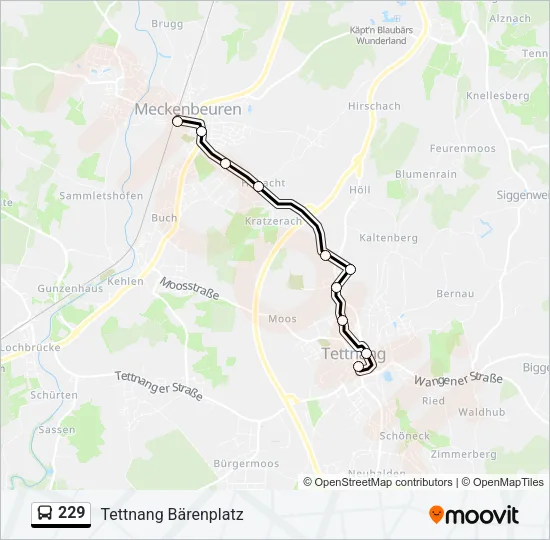 229 Bus Line Map