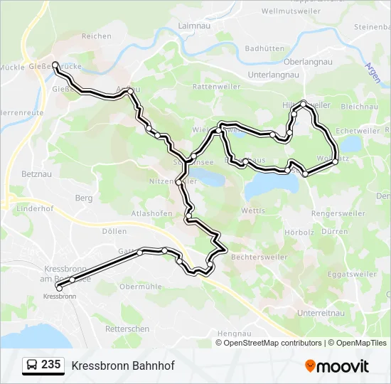 235 Bus Line Map