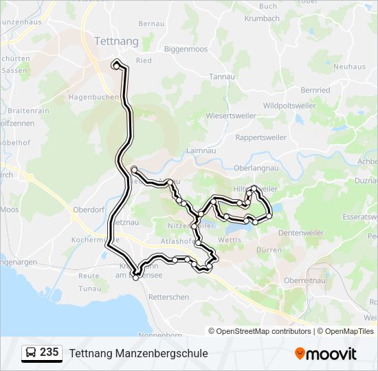 Автобус 235: карта маршрута