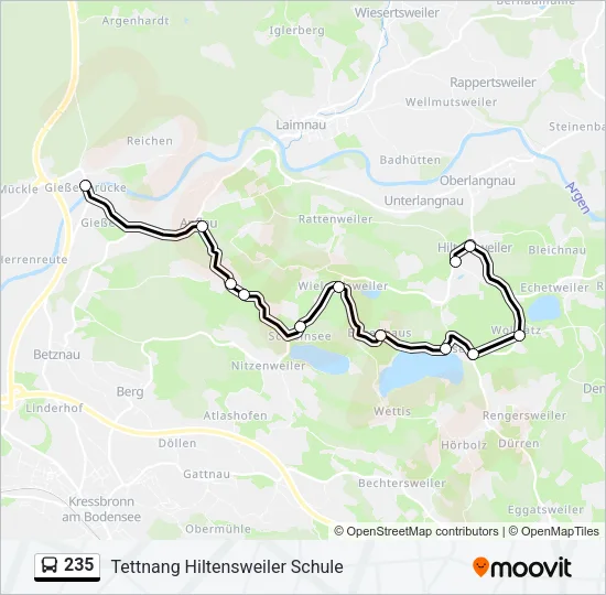 235 Bus Line Map