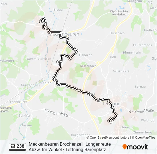 238 Bus Line Map