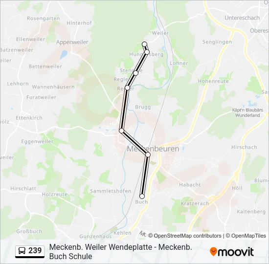 239 Bus Line Map