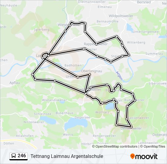 Автобус 246: карта маршрута