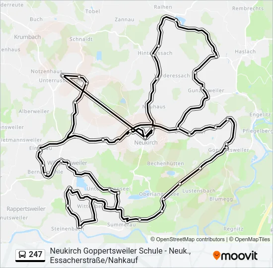 247 Bus Line Map