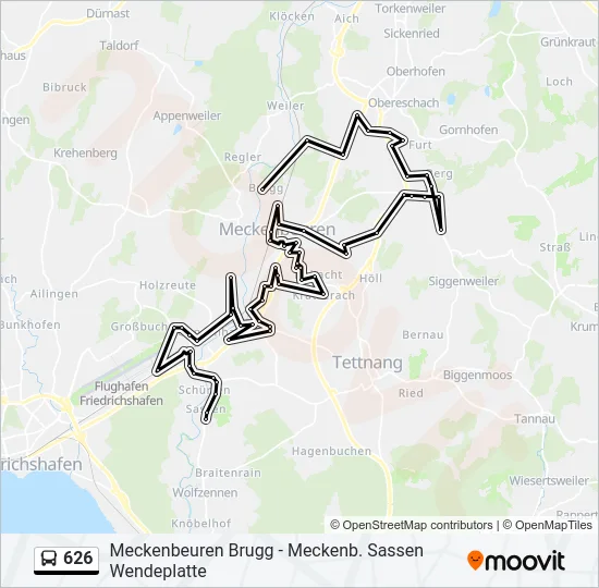 626 Bus Line Map