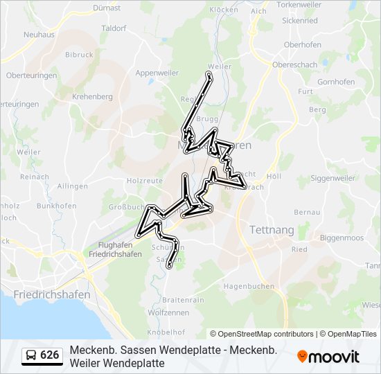 626 Bus Line Map