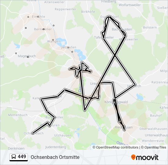 449 Bus Line Map