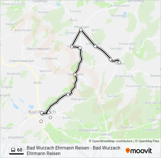 60 Bus Line Map