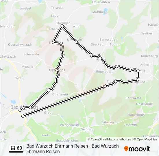 60 Bus Line Map