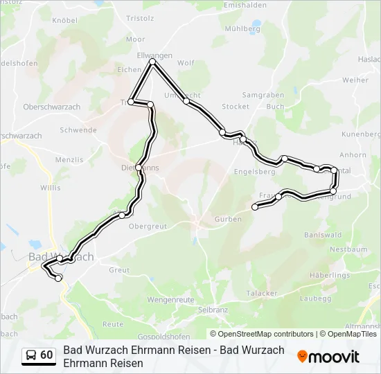 60 Bus Line Map