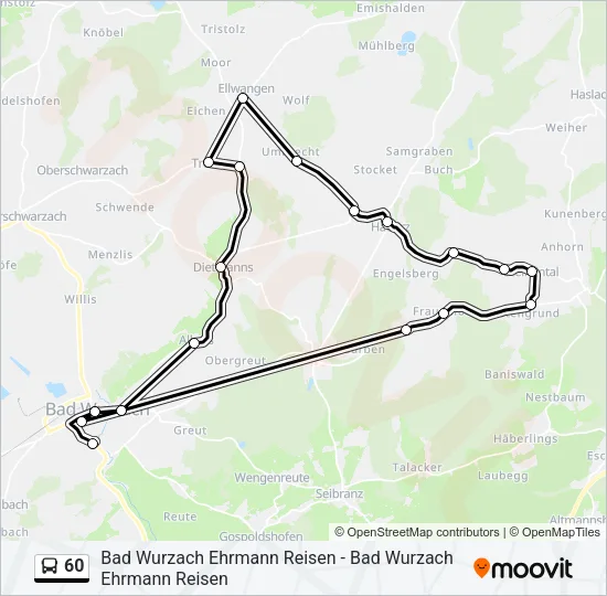 60 Bus Line Map