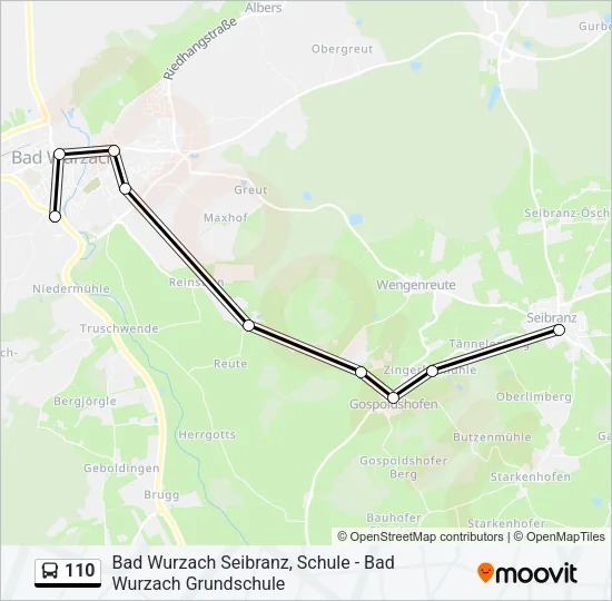 110 Bus Line Map