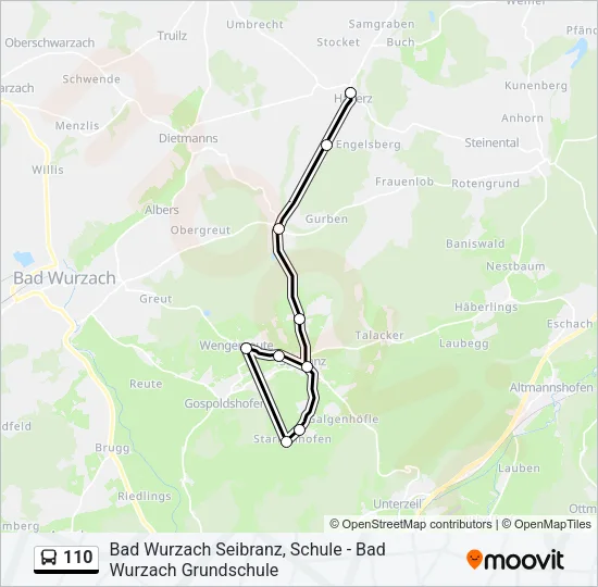 110 Bus Line Map