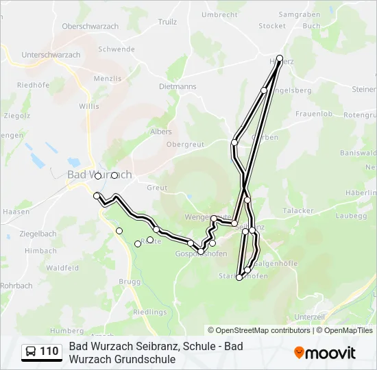 110 Bus Line Map