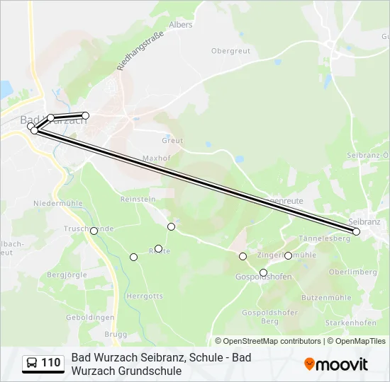 110 Bus Line Map