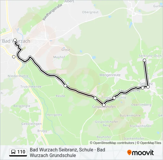 110 Bus Line Map