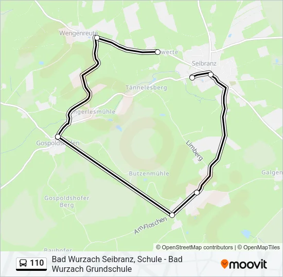 110 Bus Line Map
