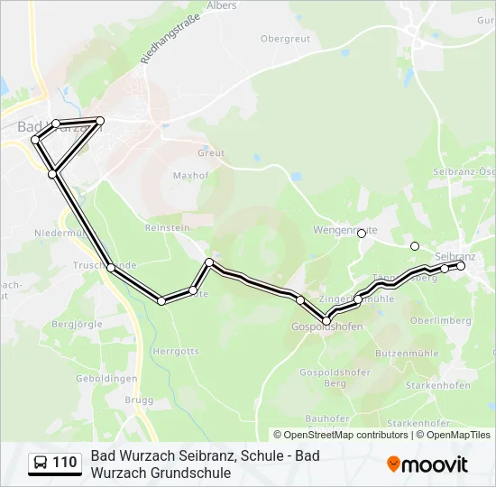 110 Bus Line Map