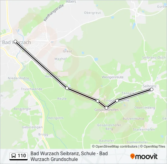 110 Bus Line Map