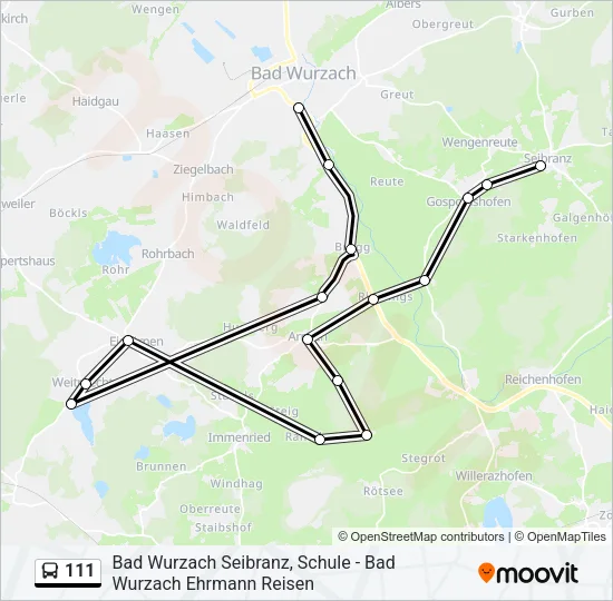 111 Bus Line Map