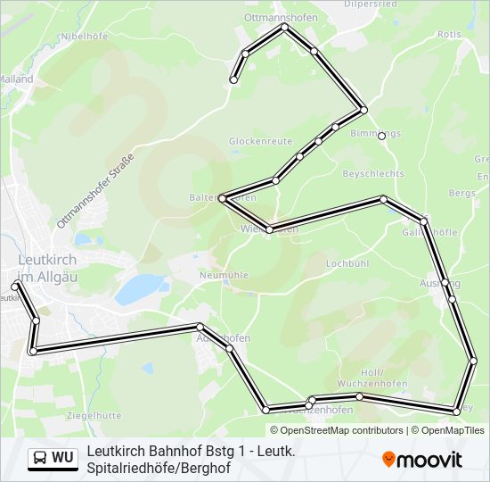WU Bus Line Map
