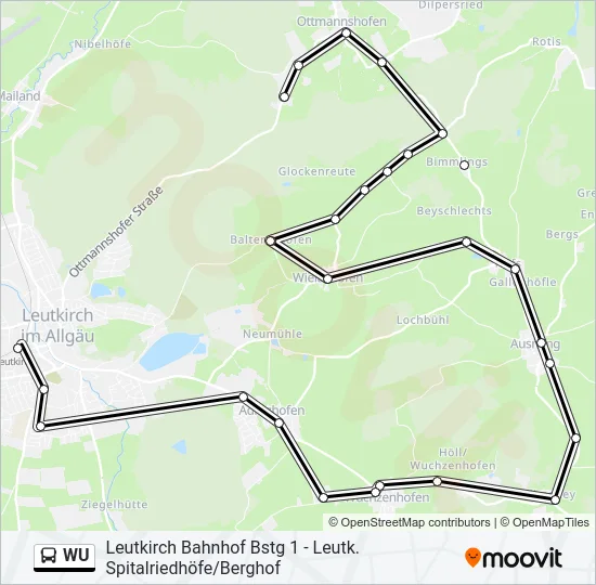 WU Bus Line Map