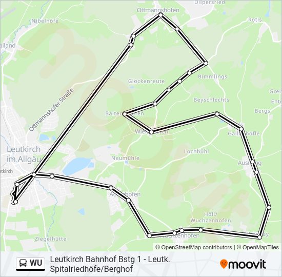 WU Bus Line Map
