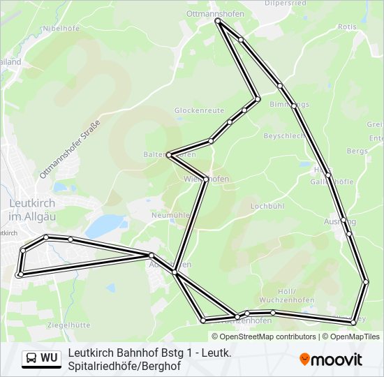 WU Bus Line Map
