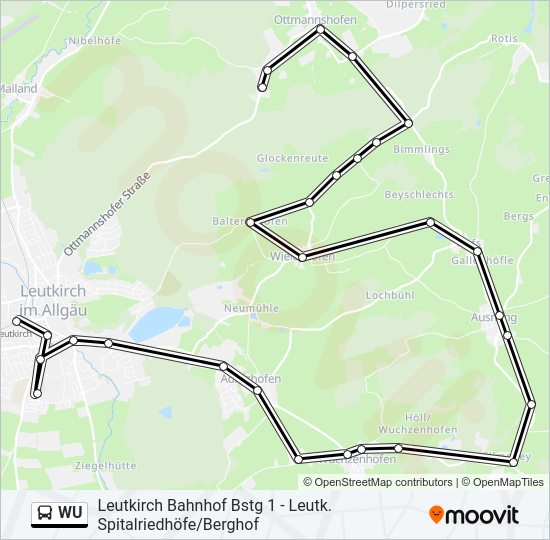 WU Bus Line Map