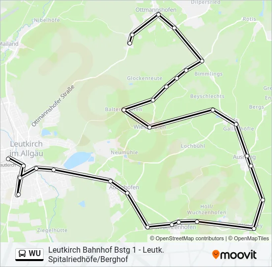 WU Bus Line Map