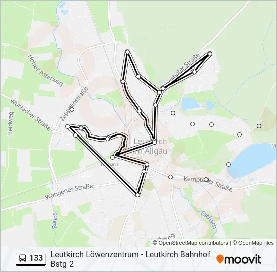 133 Bus Line Map