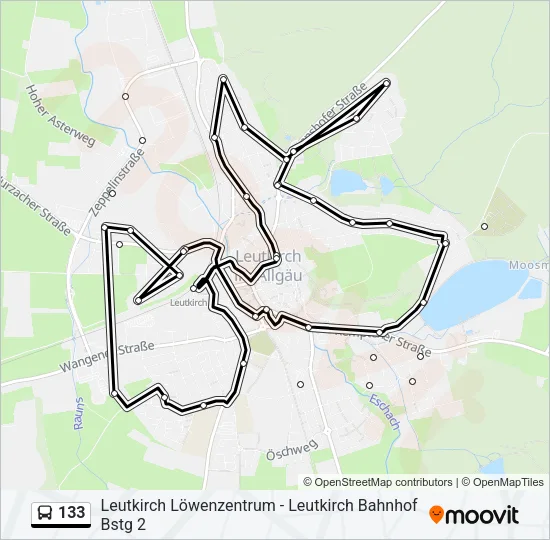 133 Bus Line Map