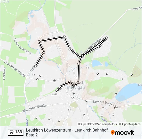 133 Bus Line Map