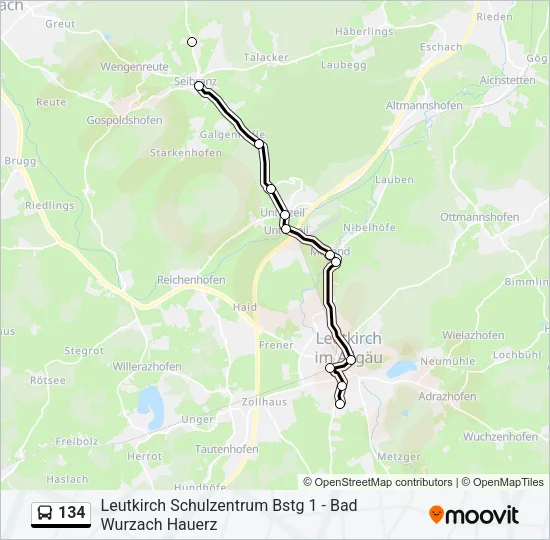134 Bus Line Map