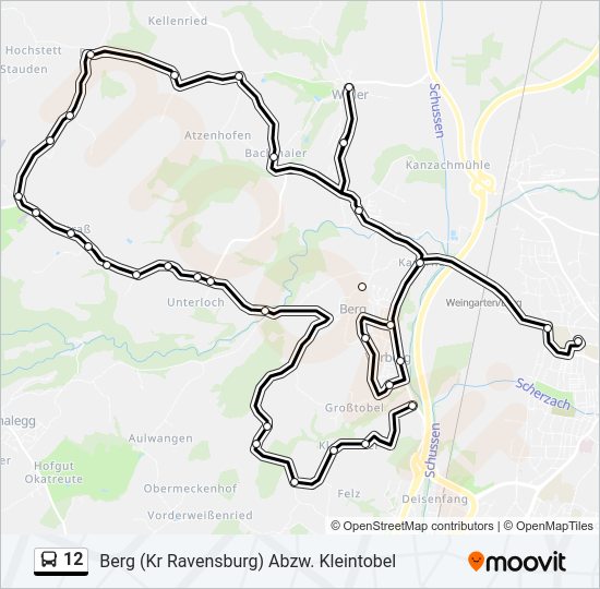 12 Bus Line Map