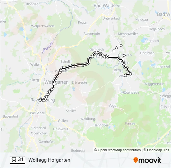 31 Bus Line Map