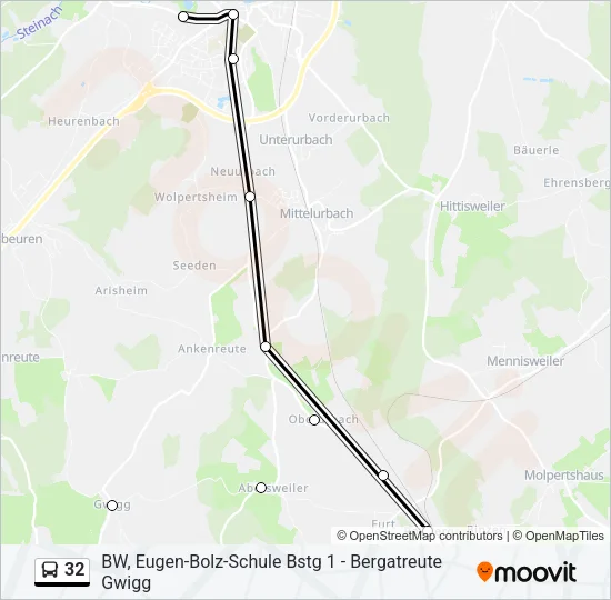 32 Bus Line Map