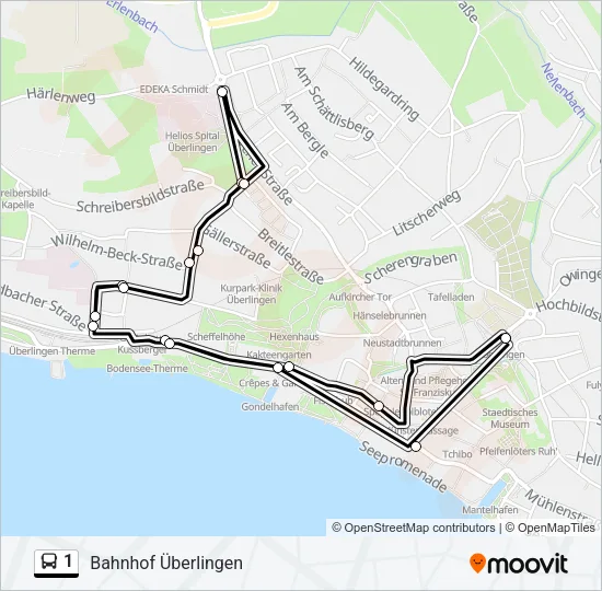 Buslinie 1 Karte
