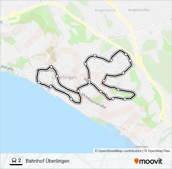 2 Bus Line Map