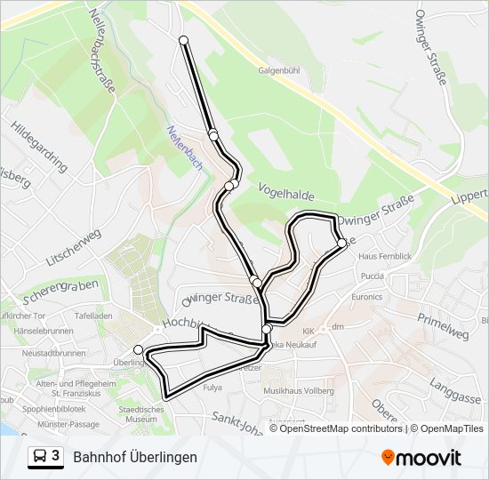 3 Bus Line Map