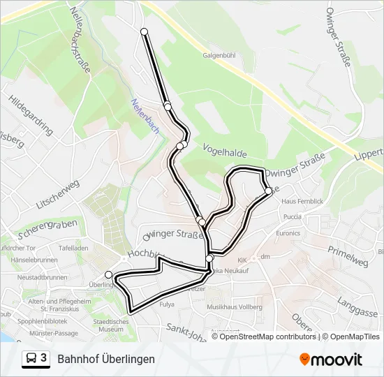 3 Bus Line Map