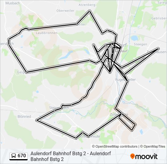 670 Bus Line Map