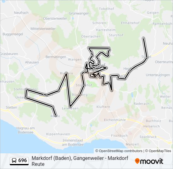696 Bus Line Map